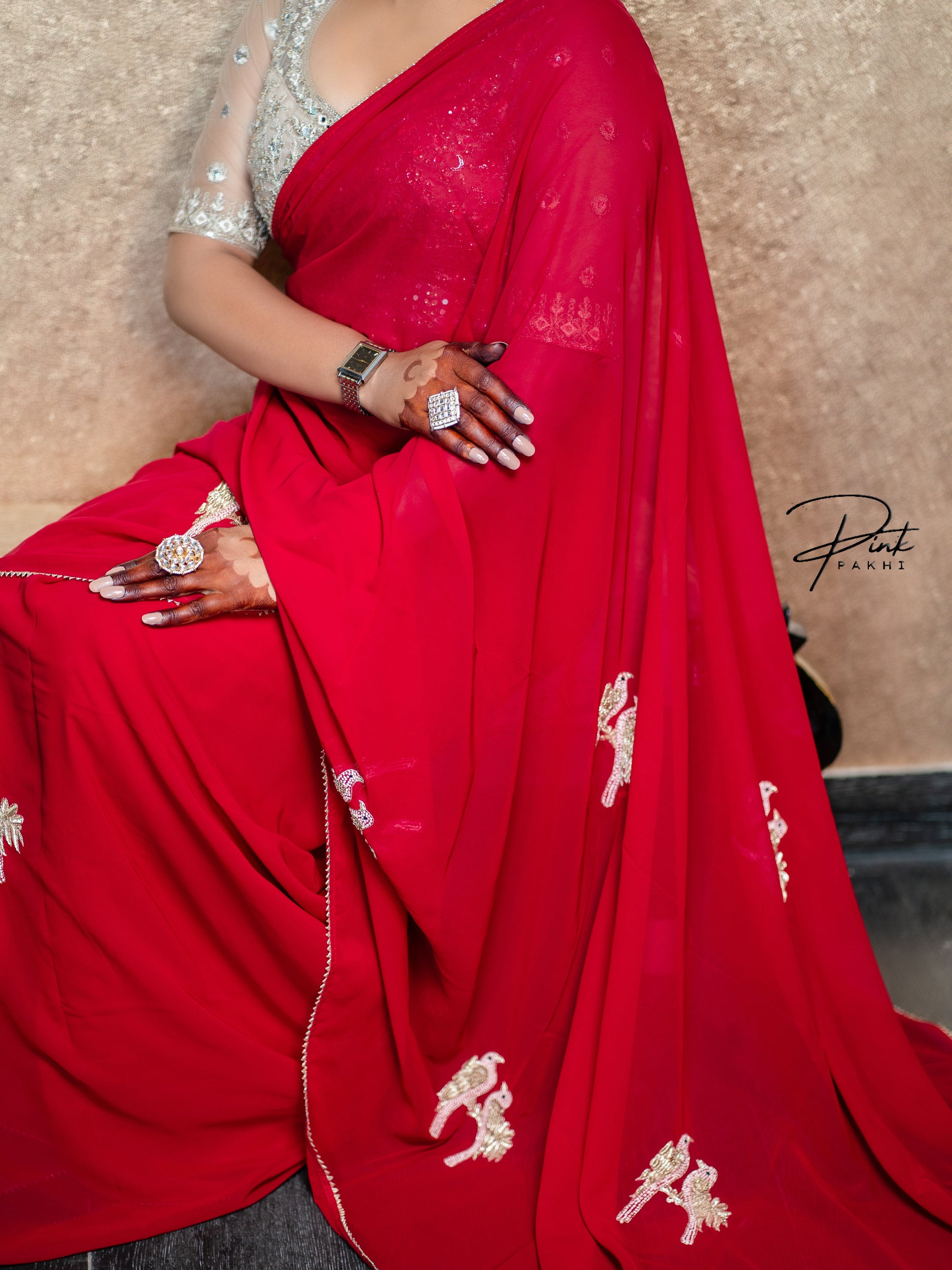 PREET- RED Pink Pakhi Pink Pakhi