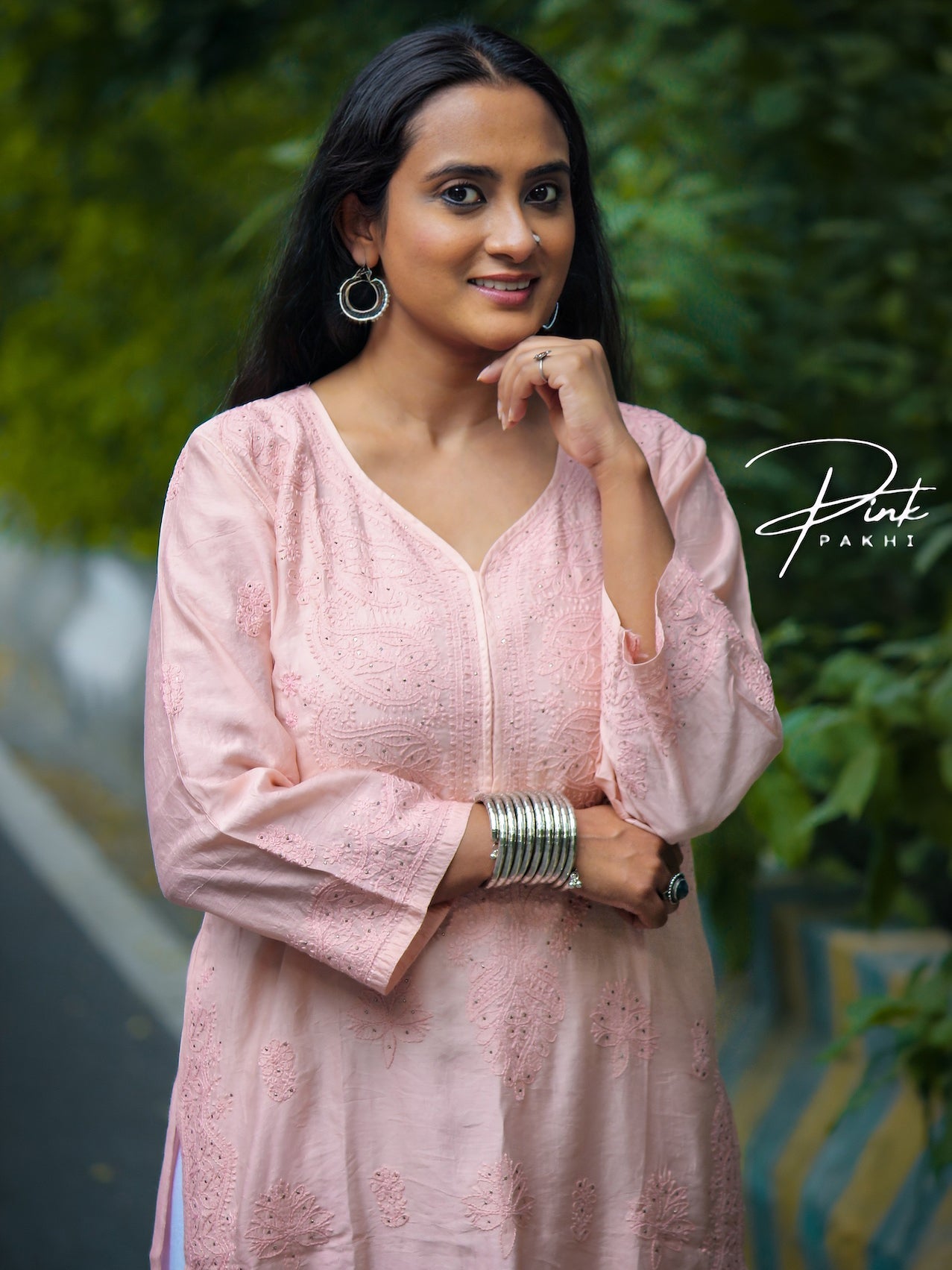 CHANDERI KURTA Pink Pakhi Pink Pakhi