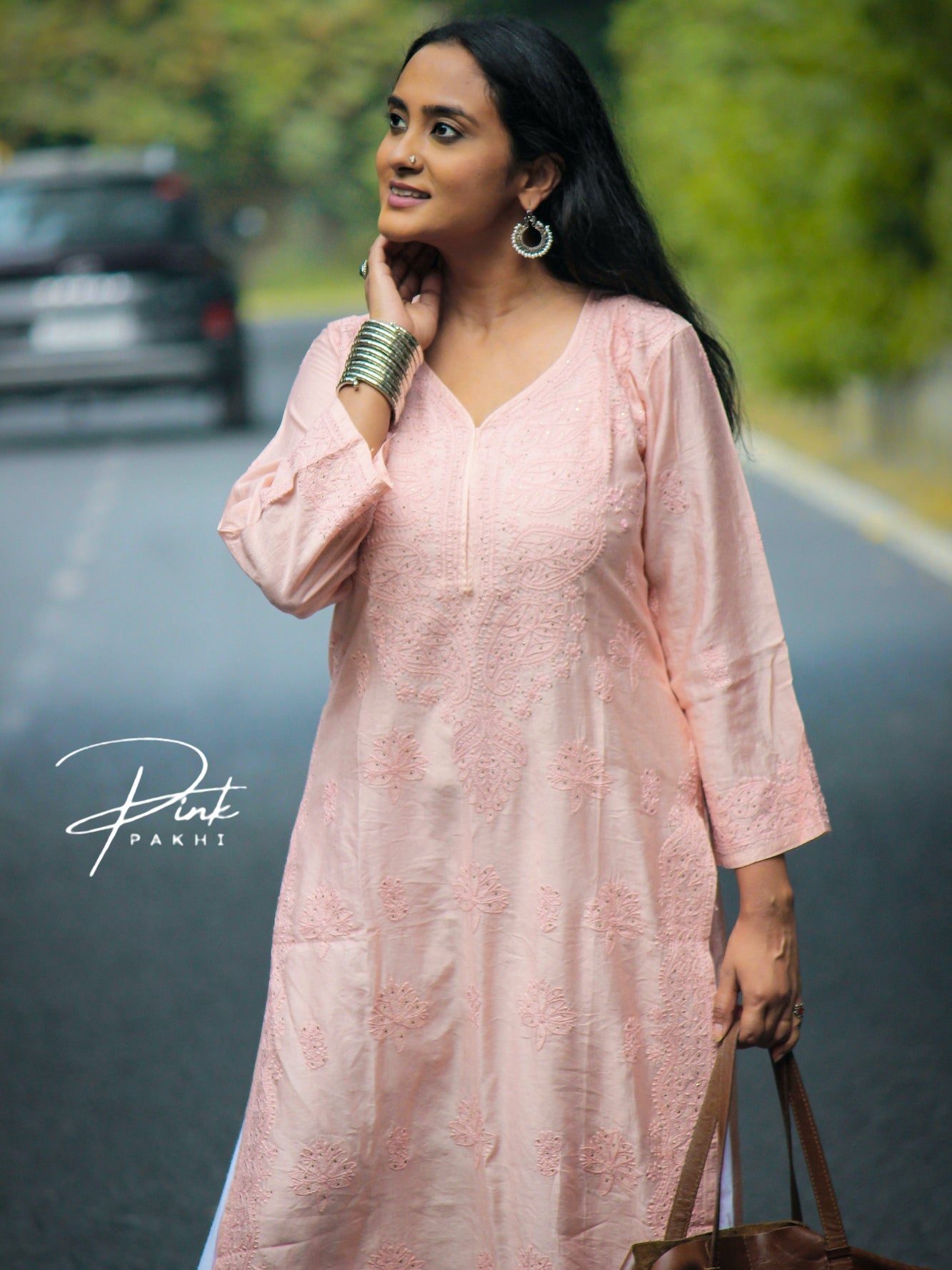 CHANDERI KURTA Pink Pakhi Pink Pakhi