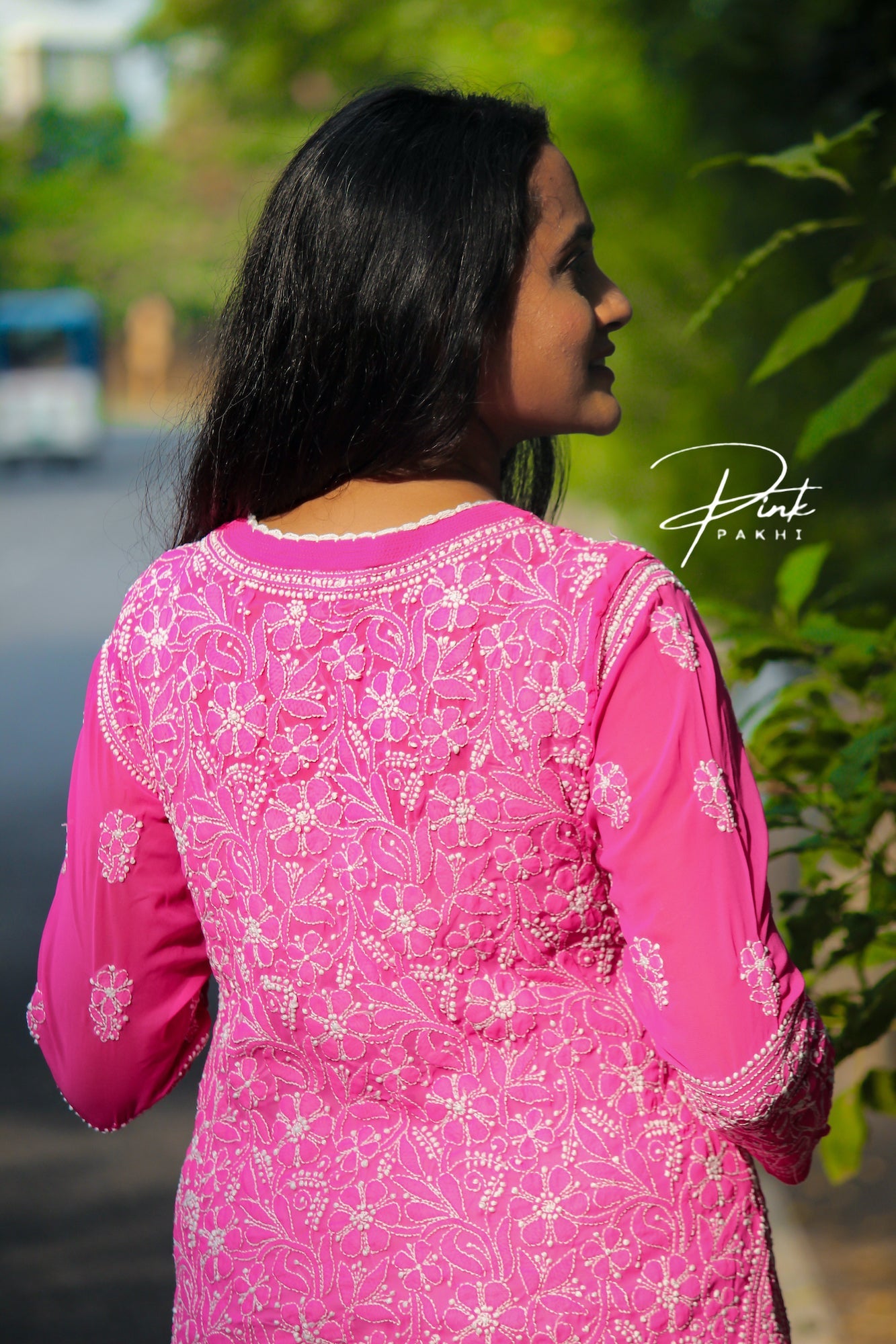 KURTA- CROTCHET BORDERS Pink Pakhi Pink Pakhi