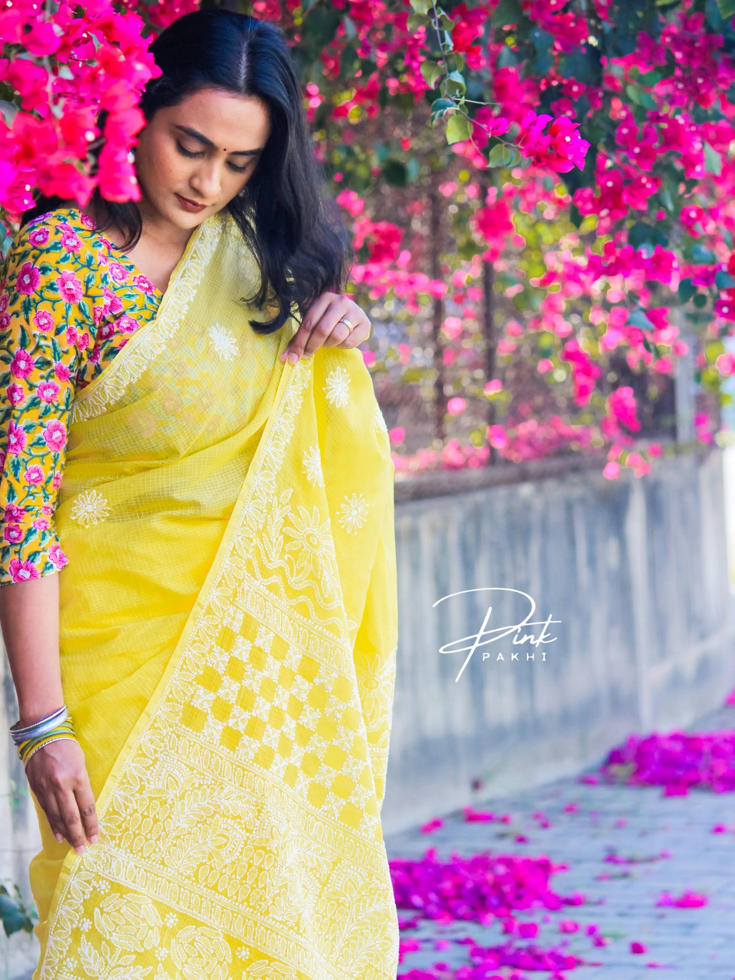 BANANA YELLOW - KOTA SAREE Pink Pakhi Pink Pakhi