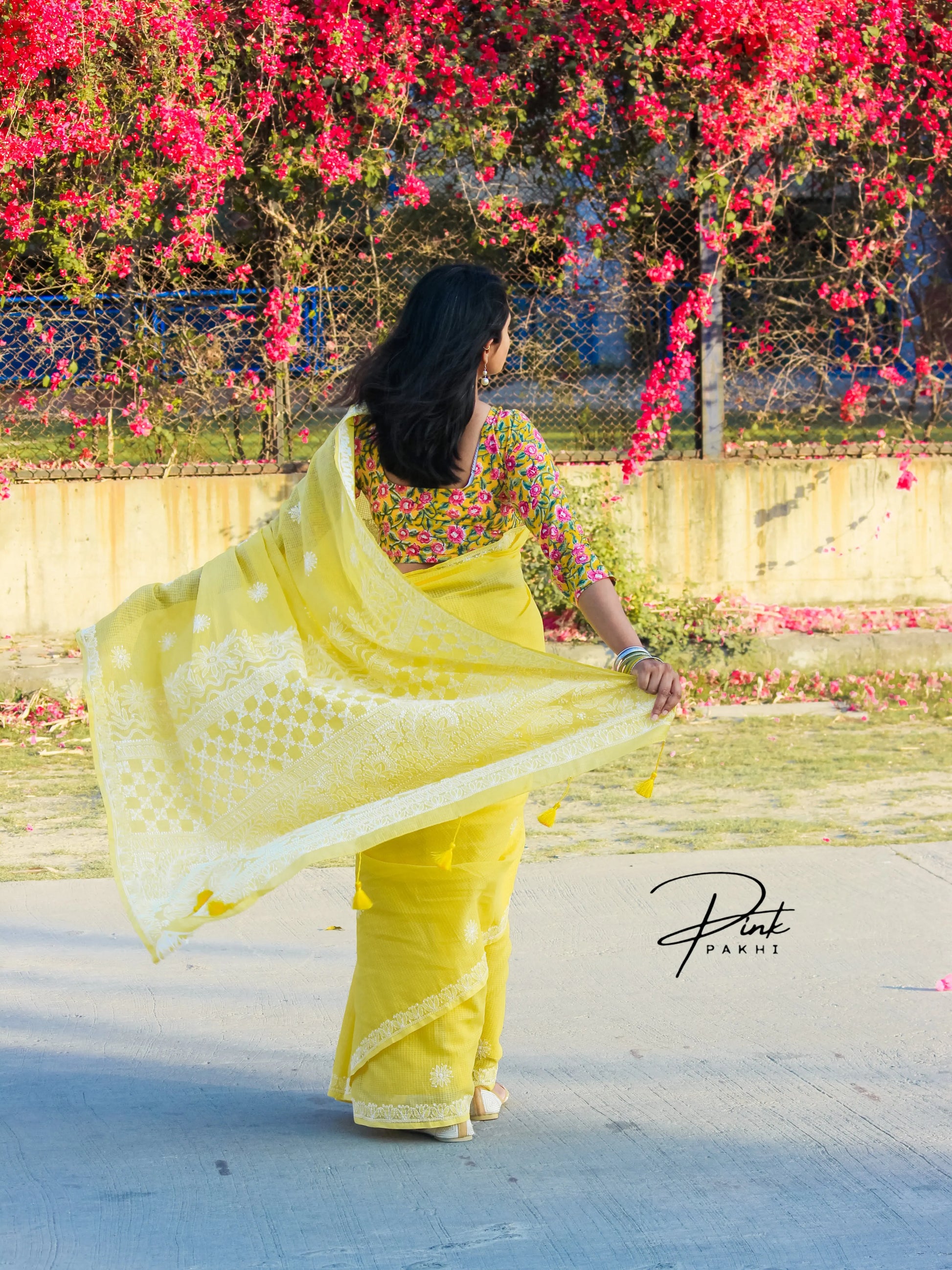 BANANA YELLOW - KOTA SAREE Pink Pakhi Pink Pakhi