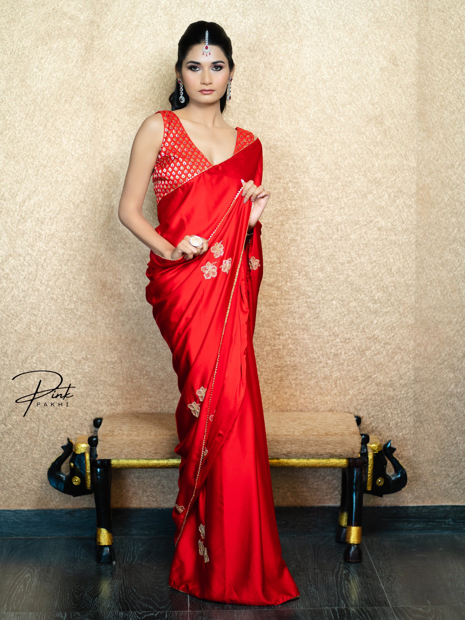 SABA Pink Pakhi Pink Pakhi  saree