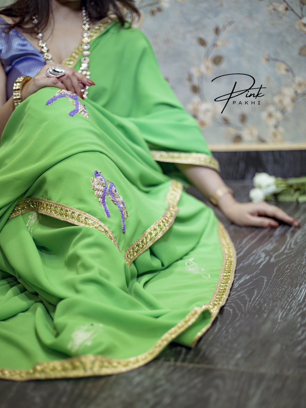 PREET- KELLY GREEN Pink Pakhi Pink Pakhi