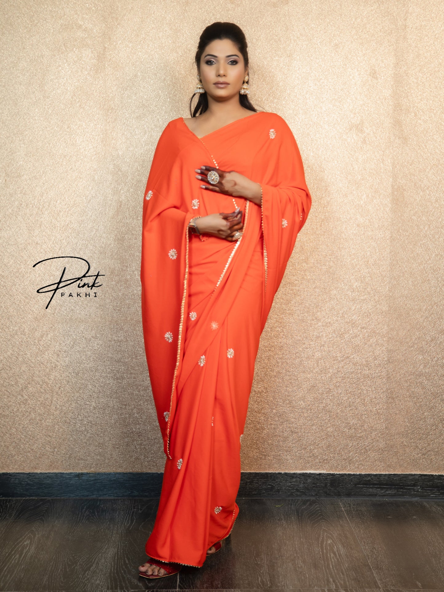 MAHIKA Pink Pakhi Pink Pakhi  saree