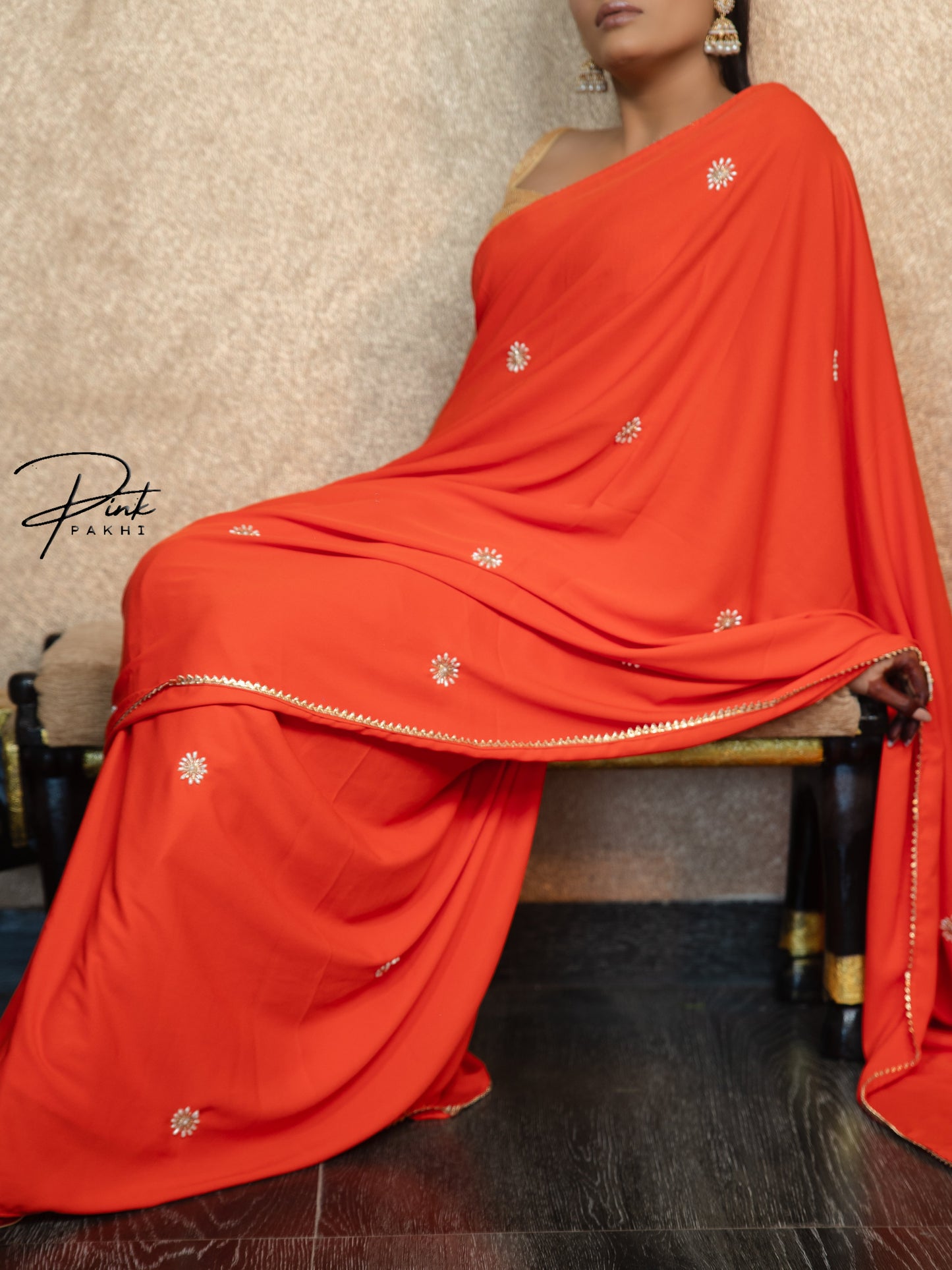 MAHIKA Pink Pakhi Pink Pakhi  saree