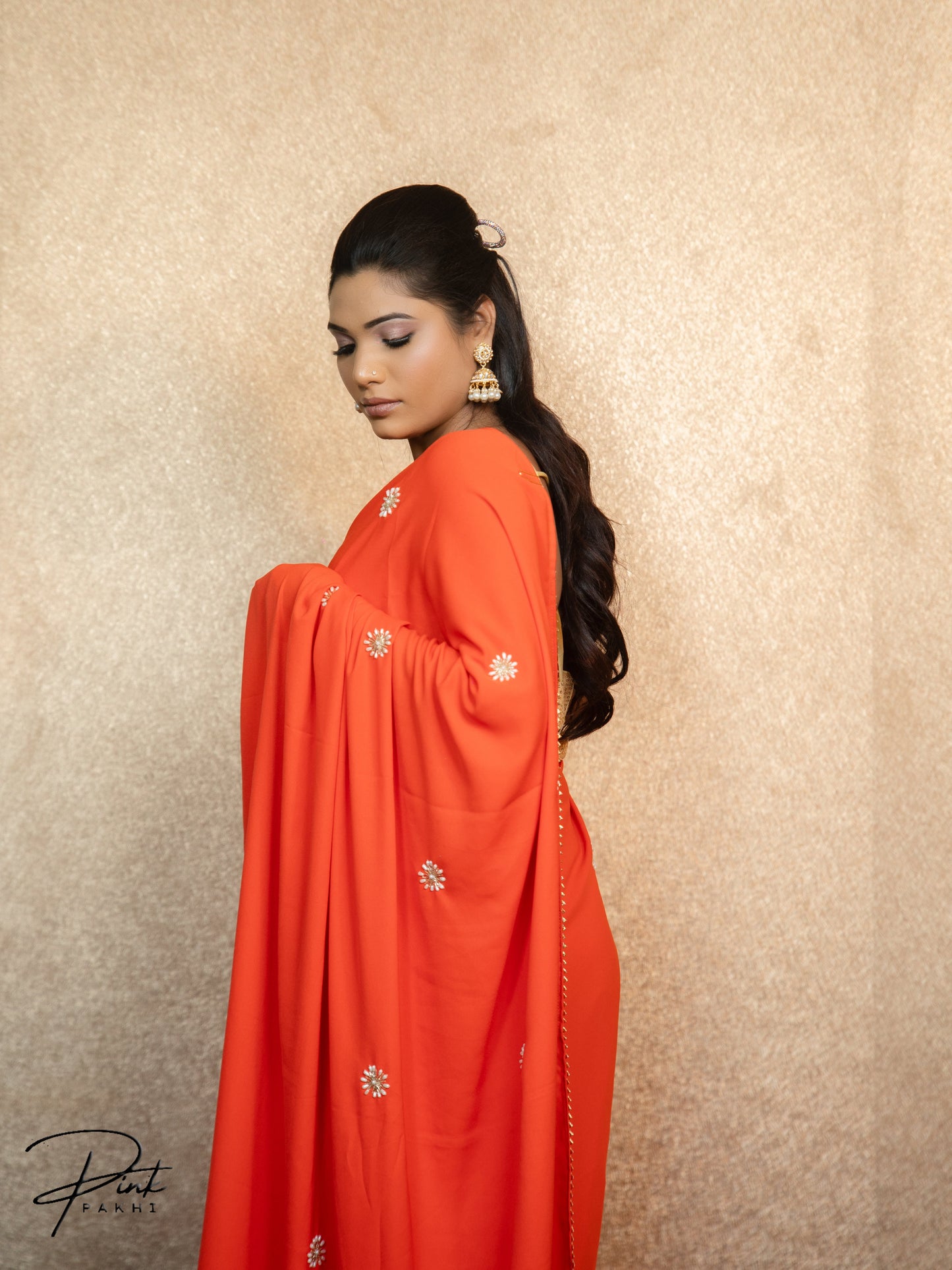 MAHIKA Pink Pakhi Pink Pakhi  saree