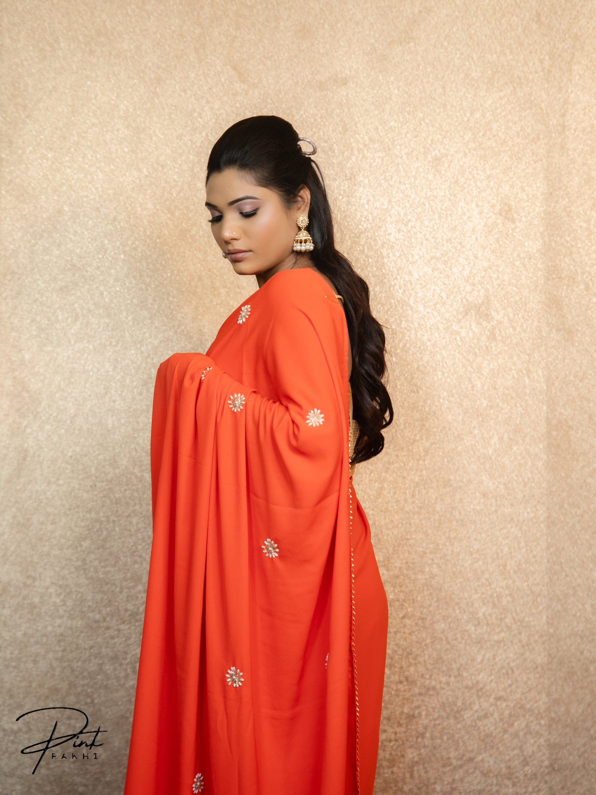 MAHIKA Pink Pakhi Pink Pakhi  saree