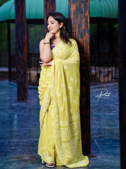 BASANT - KOTA SAREE Pink Pakhi Pink Pakhi