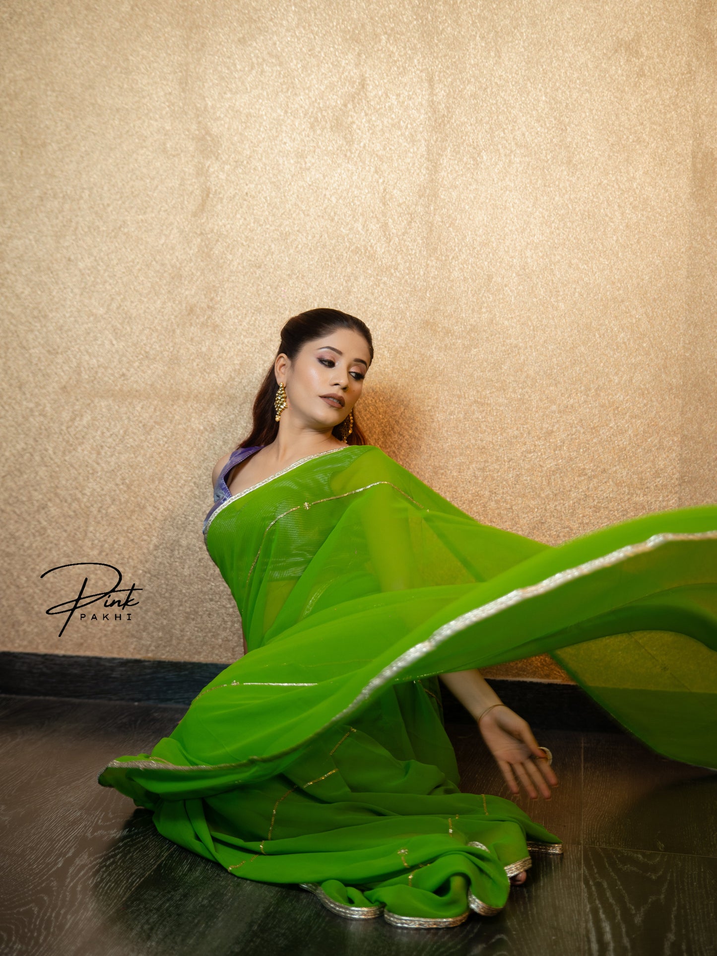 SHARVANI Pink Pakhi Pink Pakhi  saree