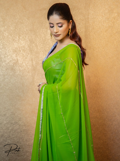 SHARVANI Pink Pakhi Pink Pakhi  saree