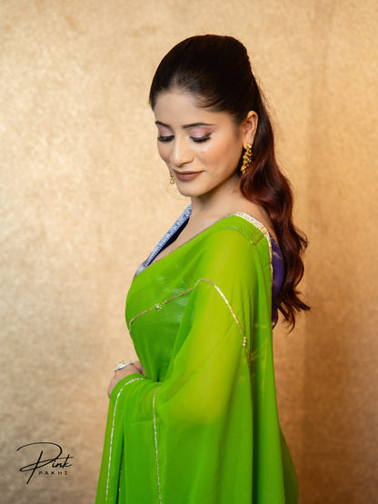 SHARVANI Pink Pakhi Pink Pakhi  saree