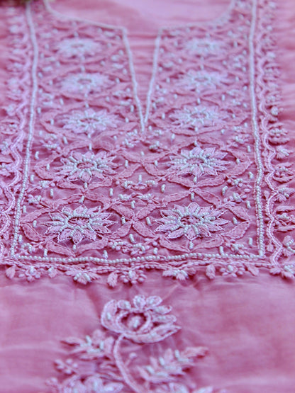 GULNAAR- GOWN & DUPATTA PIECE Pink Pakhi Pink Pakhi