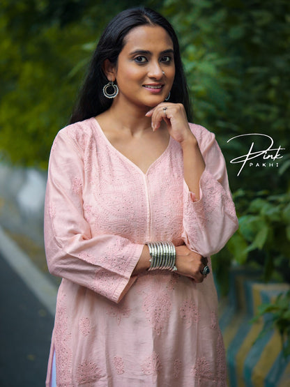 CHANDERI KURTA Pink Pakhi Pink Pakhi