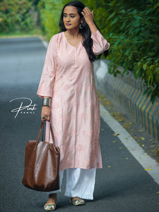 CHANDERI KURTA Pink Pakhi Pink Pakhi