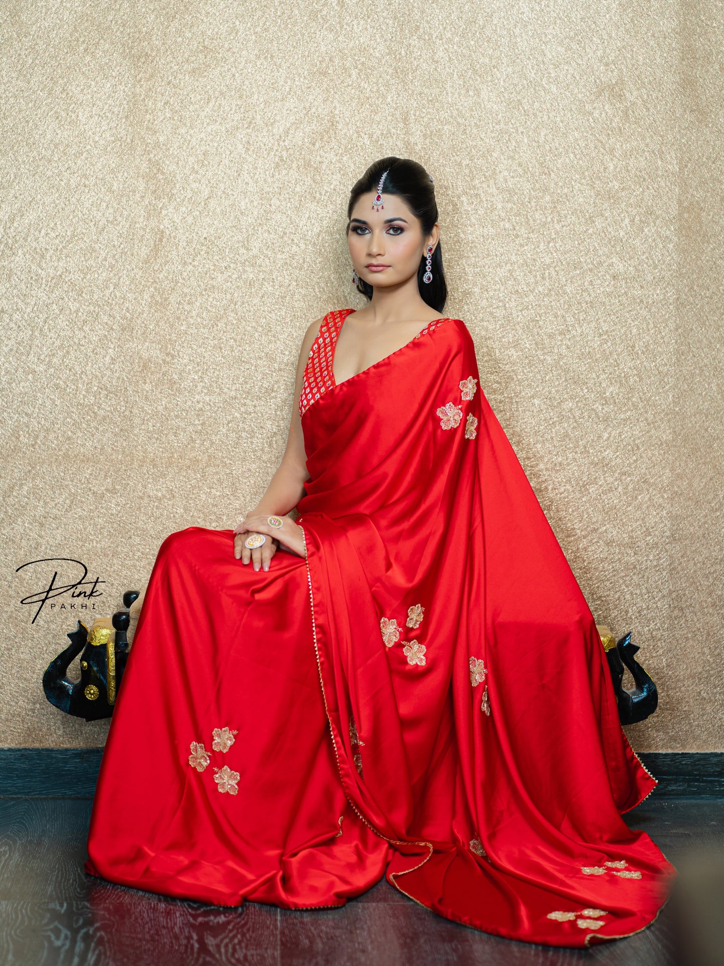 SABA Pink Pakhi Pink Pakhi  saree