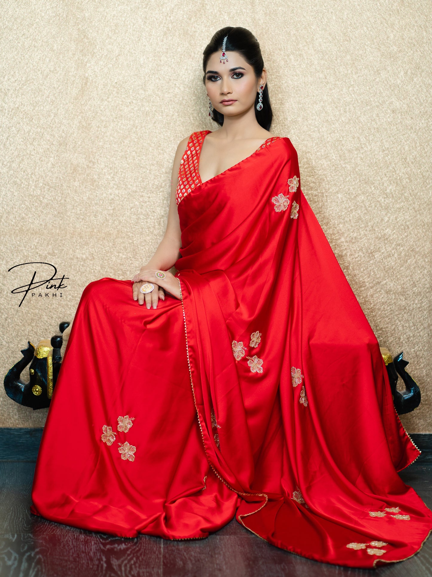 SABA Pink Pakhi Pink Pakhi  saree