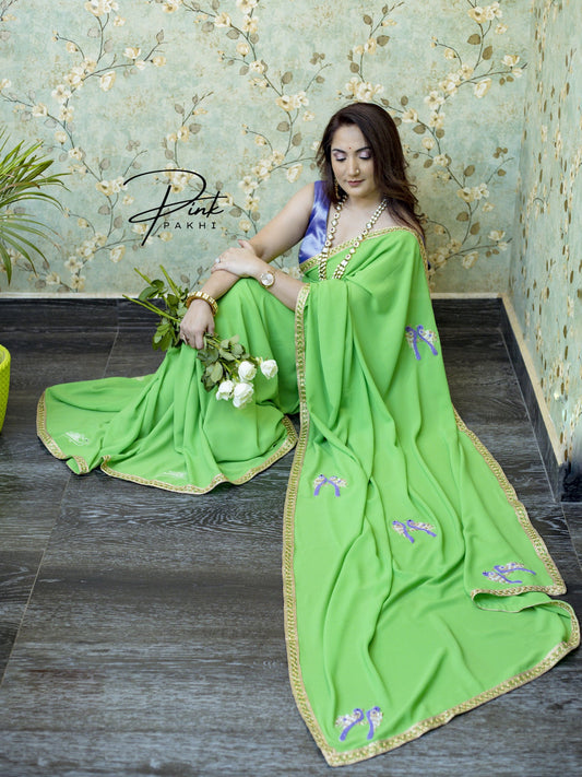 PREET- KELLY GREEN Pink Pakhi Pink Pakhi