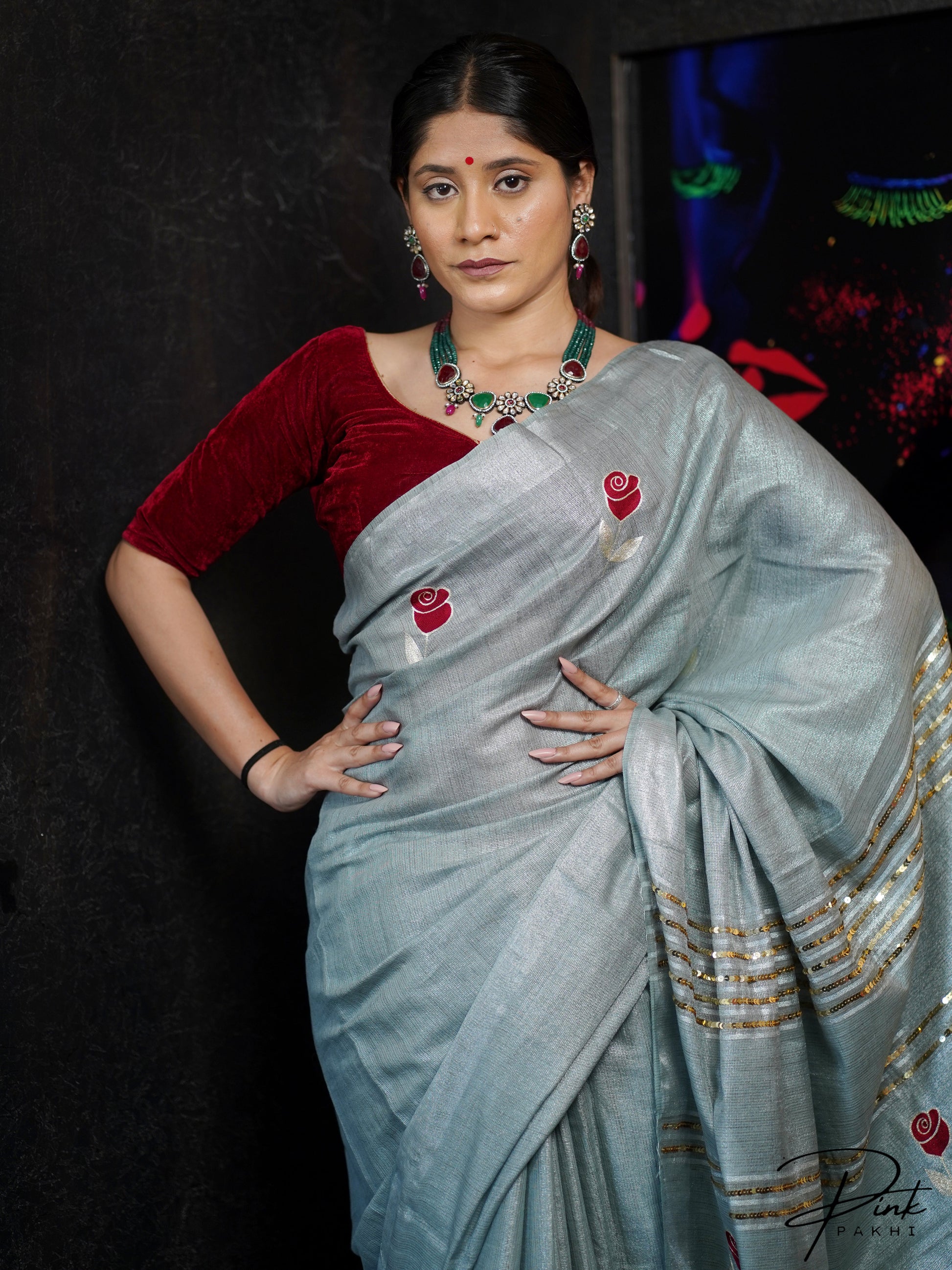 ZARINA- SILVER Pink Pakhi Pink Pakhi